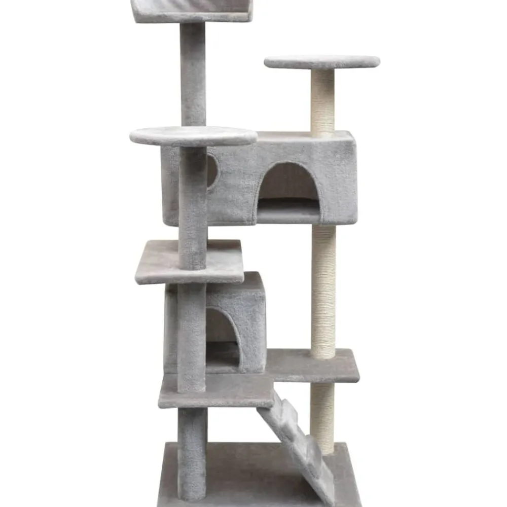 Articles Pour Animaux De Compagnie-vidaXL Arbre à chat avec griffoirs en sisal 125 cm Gris