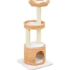 Articles Pour Animaux De Compagnie-vidaXL Arbre à chat avec griffoir en sisal Naturel Bois de saule