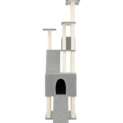 Articles Pour Animaux De Compagnie-vidaXL Arbre à chat avec griffoirs en sisal 190 cm Gris clair