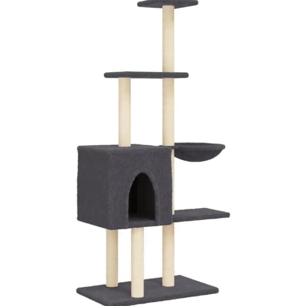vidaXL Arbre à chat avec griffoirs en sisal 145 cm