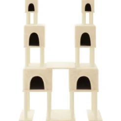 Articles Pour Animaux De Compagnie-vidaXL Arbre à chat avec griffoirs en sisal Crème 199 cm Crème