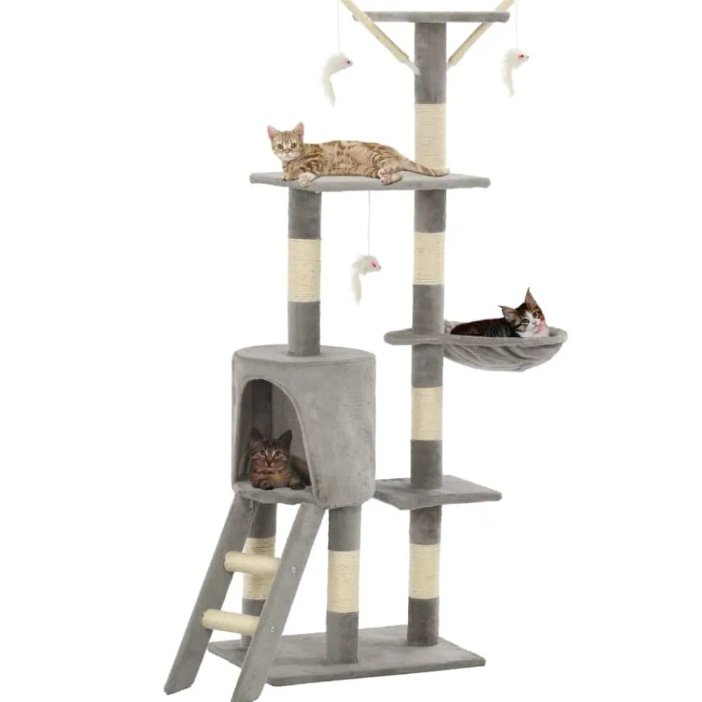 vidaXL Arbre à chat avec griffoirs en sisal 138 cm