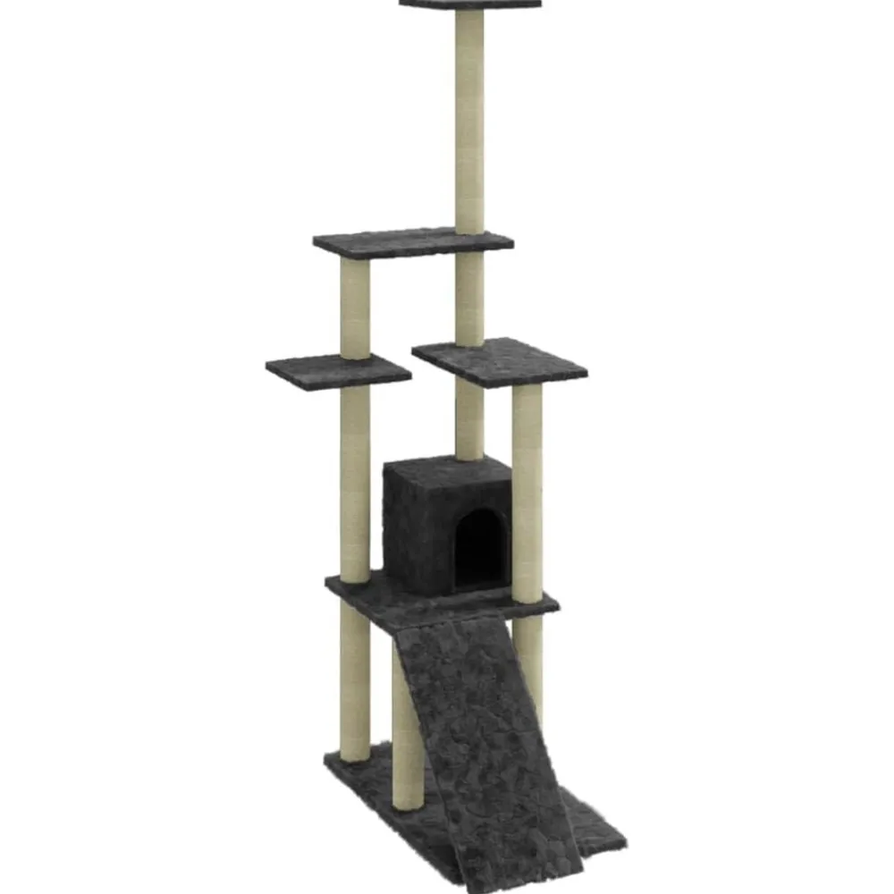vidaXL Arbre à chat avec griffoirs en sisal 155 cm