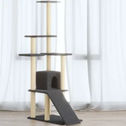 vidaXL Arbre à chat avec griffoirs en sisal 155 cm