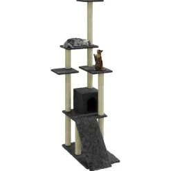 vidaXL Arbre à chat avec griffoirs en sisal 155 cm