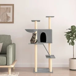 vidaXL Arbre à chat avec griffoirs en sisal 143 cm