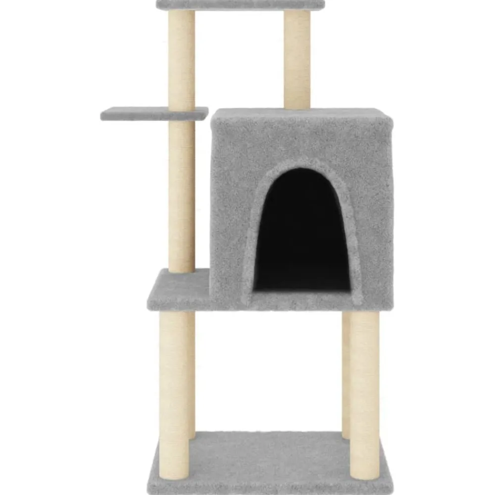 Articles Pour Animaux De Compagnie-vidaXL Arbre à chat avec griffoirs en sisal 97 cm Gris clair