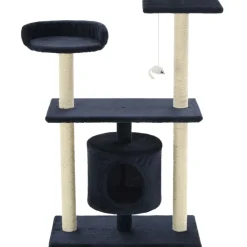 Articles Pour Animaux De Compagnie-vidaXL Arbre à chat avec griffoirs en sisal 95 cm Bleu foncé