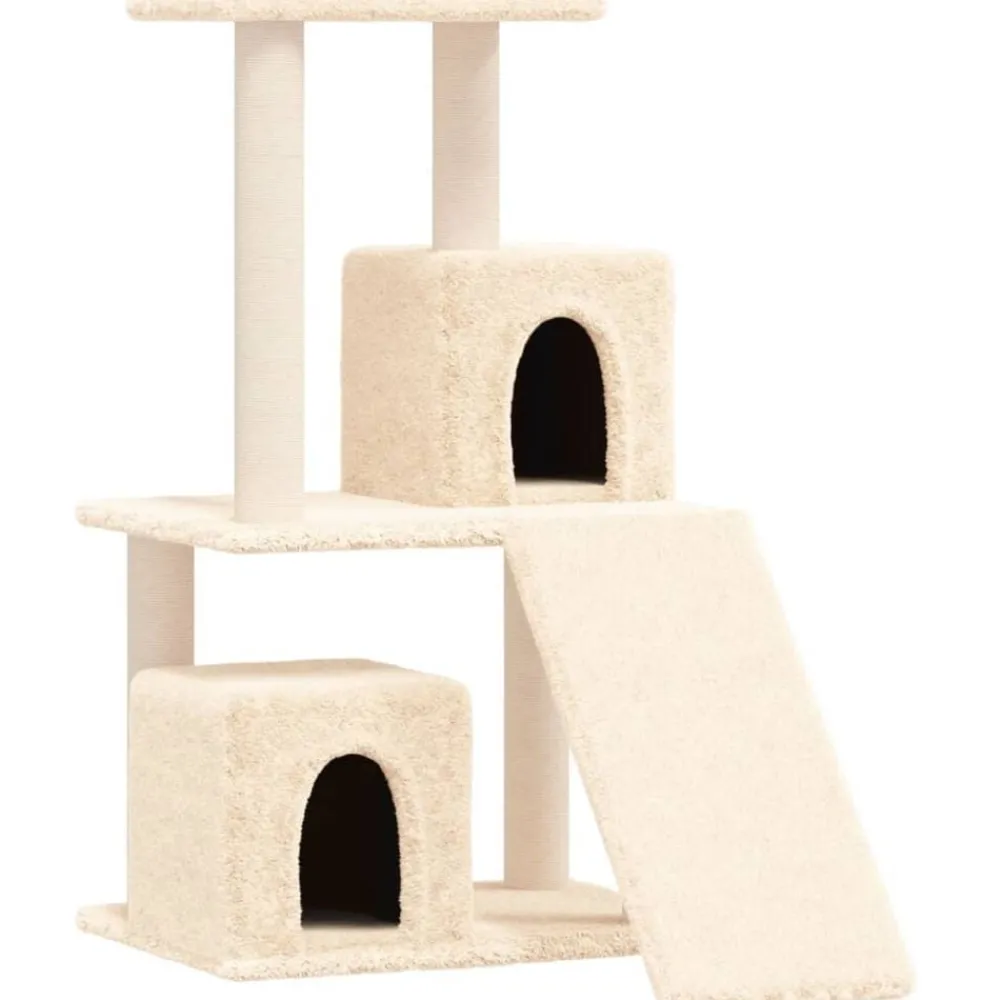 vidaXL Arbre à chat avec griffoirs en sisal Crème 82 cm