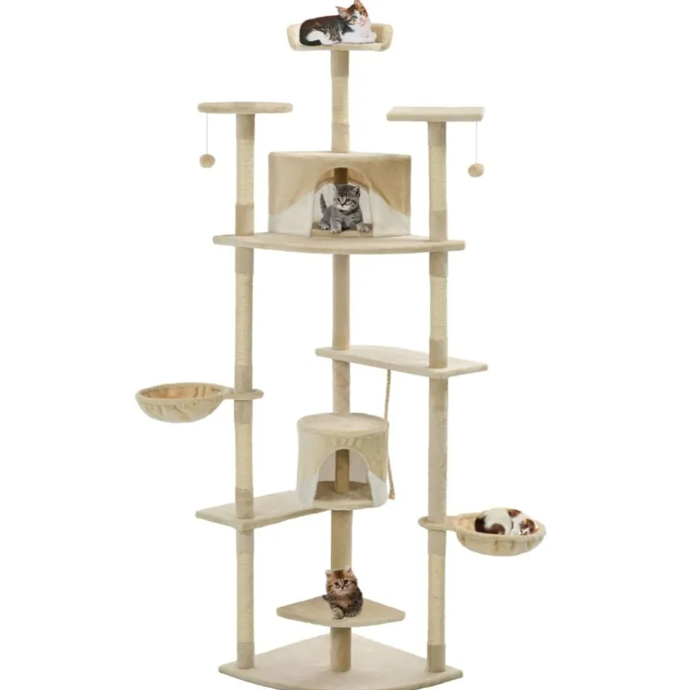 vidaXL Arbre à chat avec griffoirs en sisal 203 cm