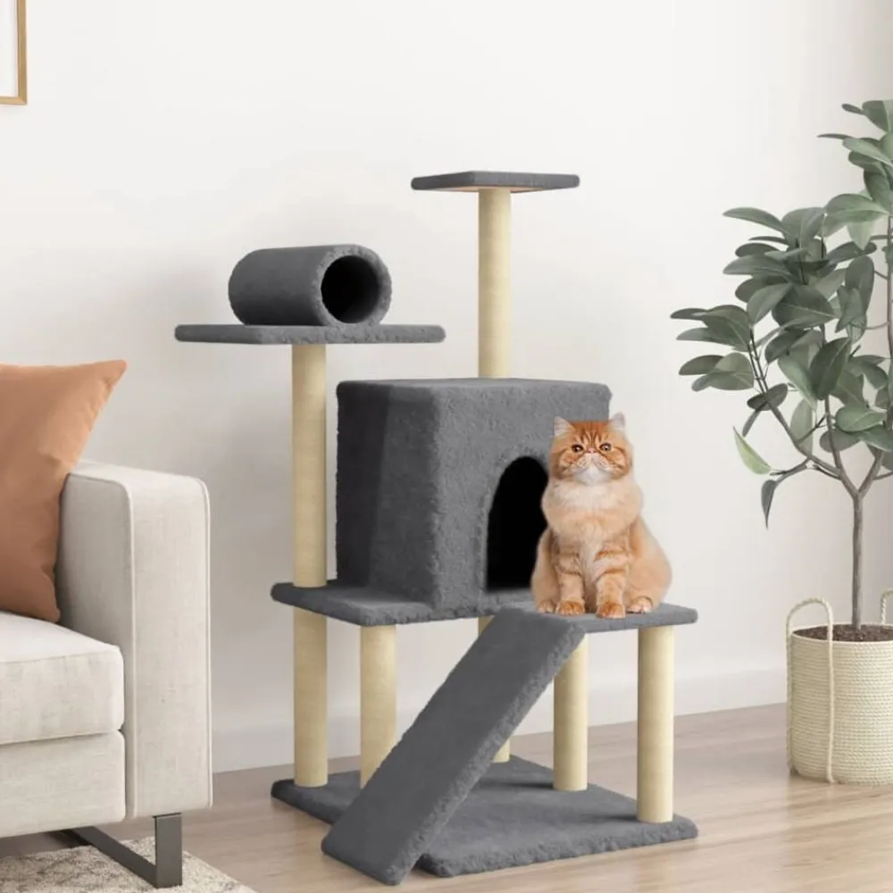 vidaXL Arbre à chat avec griffoirs en sisal 110,5 cm