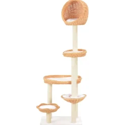 Articles Pour Animaux De Compagnie-vidaXL Arbre à chat avec griffoir en sisal Naturel Bois de saule