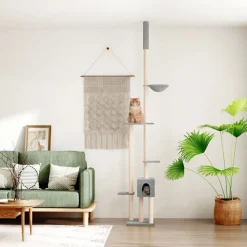 vidaXL Arbre à chat du sol au plafond 258,5-284,5 cm