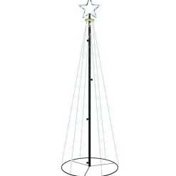 vidaXL Arbre de Noël cône 108 LED 70x180 cm