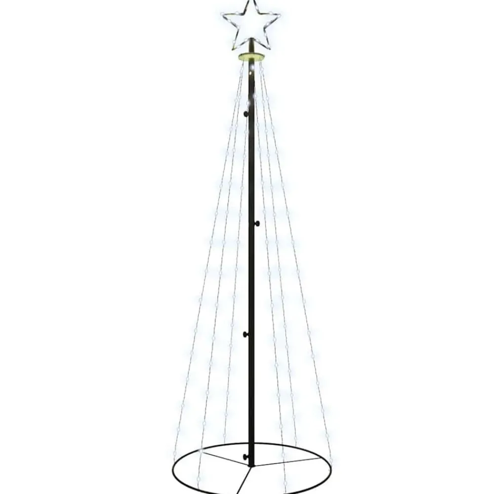 vidaXL Arbre de Noël cône 108 LED 70x180 cm