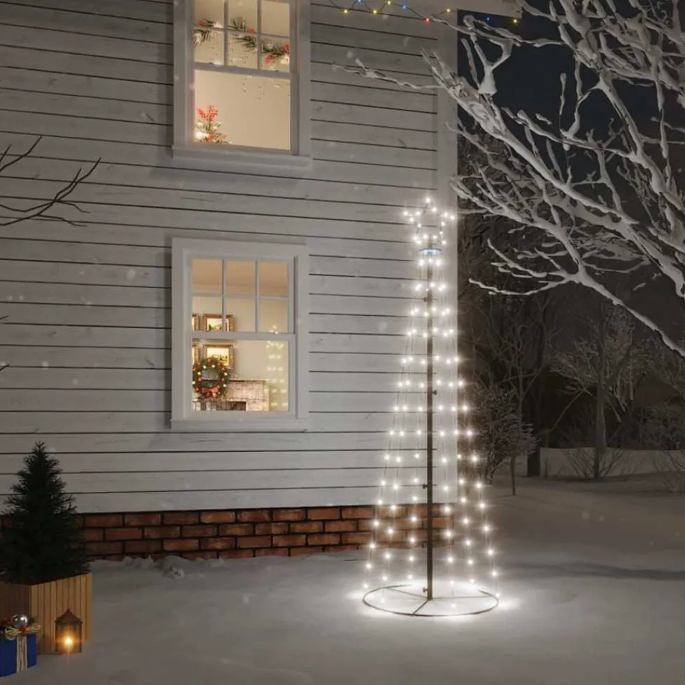 vidaXL Arbre de Noël cône 108 LED 70x180 cm