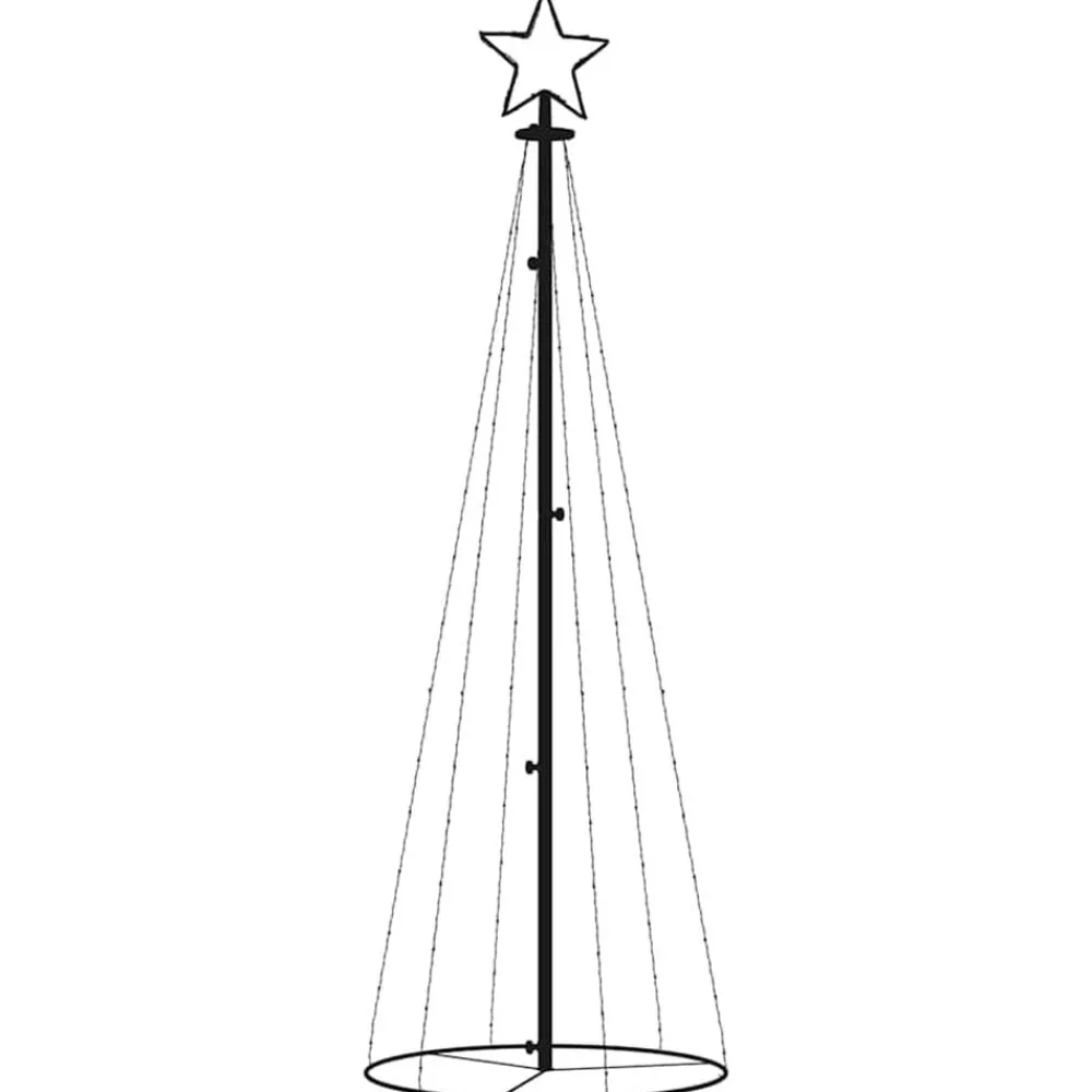 vidaXL Arbre de Noël cône 108 LED 70x180 cm