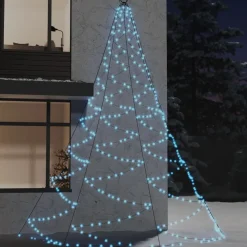 vidaXL Arbre mural avec crochet métallique 720 LED 5 m