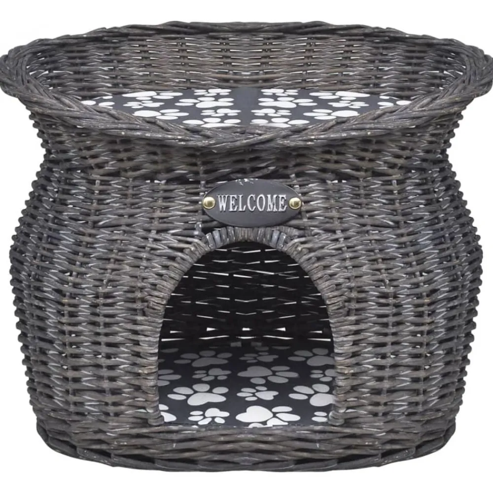vidaXL Arbre/maison à chat avec coussin Saule