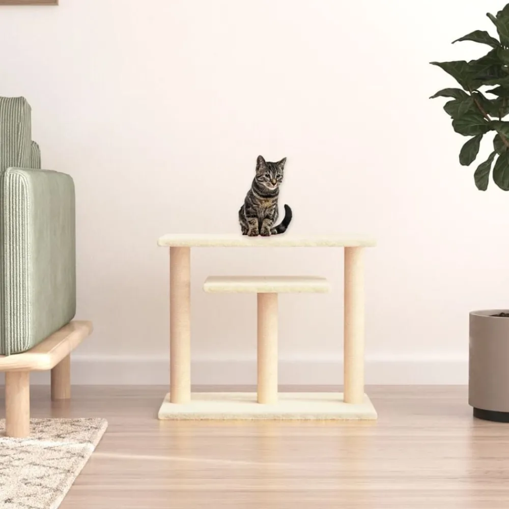 vidaXL Arbres à chat avec plates-formes crème 62,5 cm