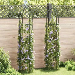 Pelouses & Jardins-vidaXL Arche de jardin en forme de tour 2 pcs