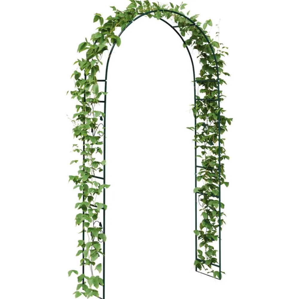 Pelouses & Jardins-vidaXL Arche de jardin Floral 115 x 37 x 231 cm Vert