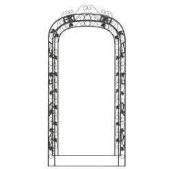 vidaXL Arche de jardin Noir 116x45x240 cm Acier