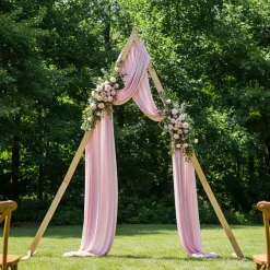 Pelouses & Jardins-vidaXL Arche de mariage Marron Clair 202 x 95 x 254 cm