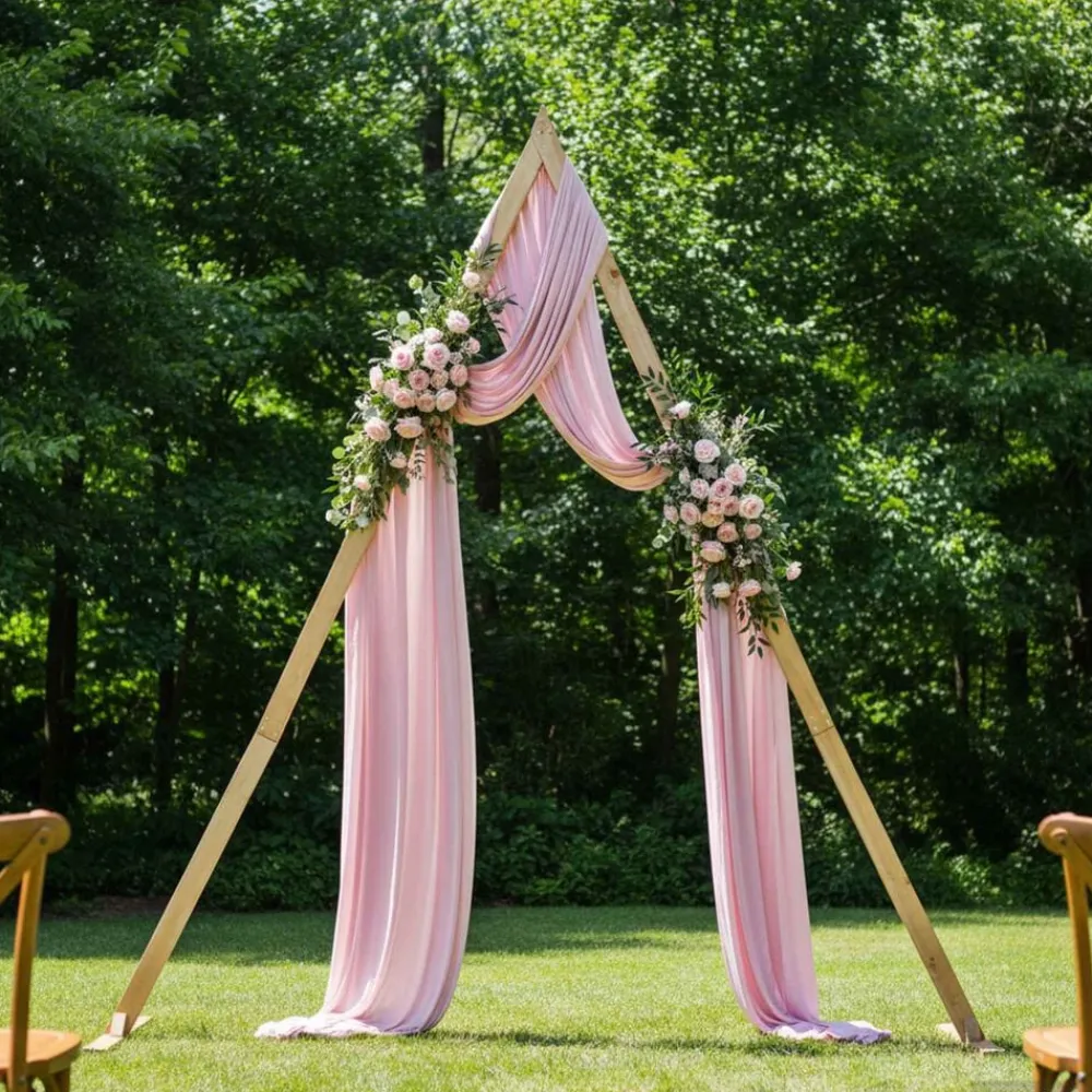 Pelouses & Jardins-vidaXL Arche de mariage Marron Clair 202 x 95 x 254 cm