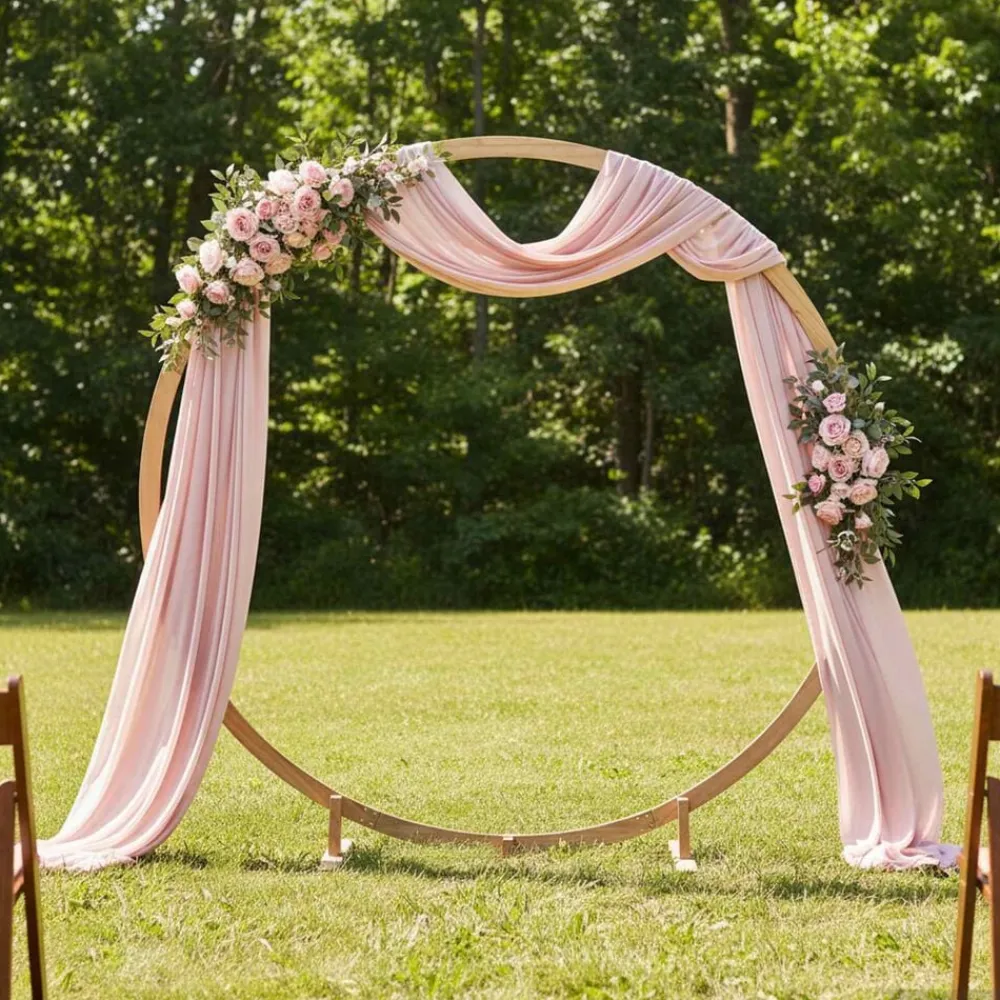 vidaXL Arche de mariage Marron Clair 224 x 80 x 220 cm