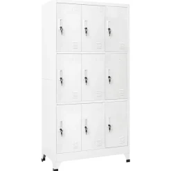 vidaXL Armoire à casier avec 9 compartiments Acier 90x45x180 cm