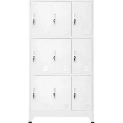 vidaXL Armoire à casier avec 9 compartiments Acier 90x45x180 cm