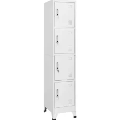 Armoires & Meubles De Rangement-vidaXL Armoire à casier avec 4 compartiments 38x45x180 cm Gris