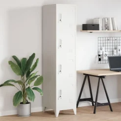Armoires & Meubles De Rangement-vidaXL Armoire à casier avec 4 compartiments 38x45x180 cm Gris