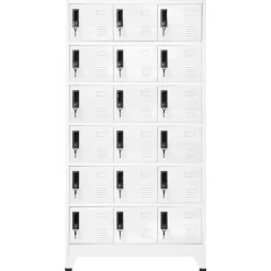 Armoires & Meubles De Rangement-vidaXL Armoire à casiers 90x40x180 cm Acier Blanc