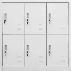 Armoires & Meubles De Rangement-vidaXL Armoire à casiers 90x45x92,5 cm Acier Gris clair