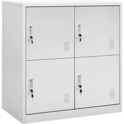 Armoires & Meubles De Rangement-vidaXL Armoire à casiers 90x45x92,5 cm Acier Gris clair