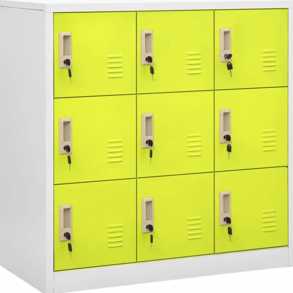 vidaXL Armoire à casiers 90x45x92,5 cm Acier