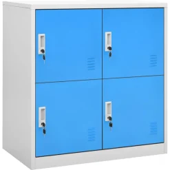 Armoires & Meubles De Rangement-vidaXL Armoire à casiers 90x45x92,5 cm Acier Gris clair et bleu