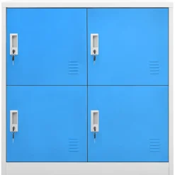 Armoires & Meubles De Rangement-vidaXL Armoire à casiers 90x45x92,5 cm Acier Gris clair et bleu