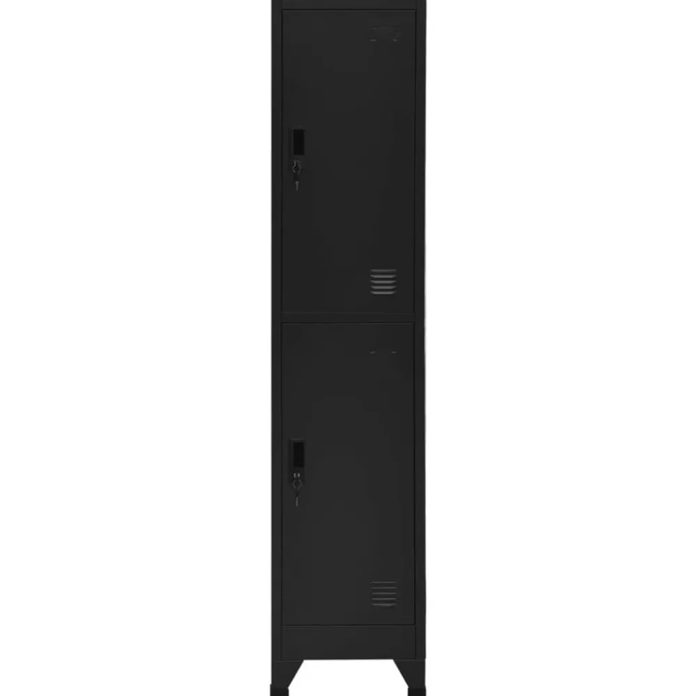 Armoires & Meubles De Rangement-vidaXL Armoire à casiers 38x45x180 cm Acier Noir