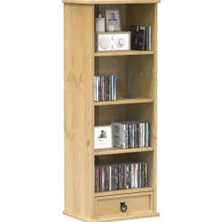 vidaXL Armoire à CD Corona 40x30x110 cm bois de pin massif