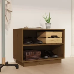 vidaXL Armoire à chaussures 60x34x45 cm Bois de pin massif