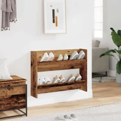 vidaXL Armoire à chaussures murale bois d'ingénierie