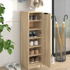 Produits Ménagers|Armoires & Meubles De Rangement-vidaXL Armoire à chaussures Chêne Sonoma 30x35x100cm Bois d'ingénierie Chêne sonoma