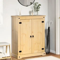 Produits Ménagers-vidaXL Armoire à chaussures Corona 86x38,5x108 cm bois de pin massif Cire d'abeille