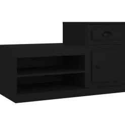 Produits Ménagers-vidaXL Armoire à chaussures 100x42x60 cm bois d'ingénierie Noir