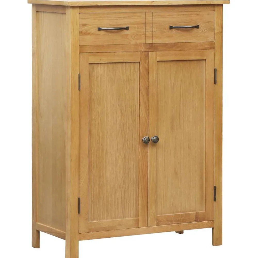 vidaXL Armoire à chaussures 76x37x105 cm Bois de chêne solide