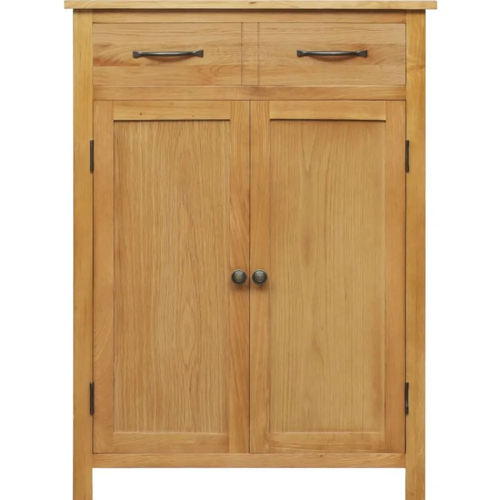 vidaXL Armoire à chaussures 76x37x105 cm Bois de chêne solide