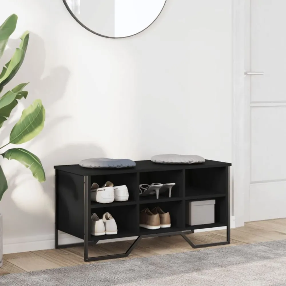 vidaXL Armoire à chaussures 90x38x45,5 cm bois d'ingénierie
